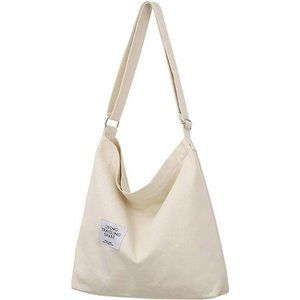 Women's Retro Large Size Canvas Shoulder Bag Hobo Crossbody Handbag Casual Tote